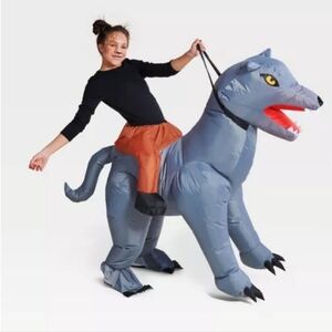 Kids Inflatable Wolf Rider Costume - Gray